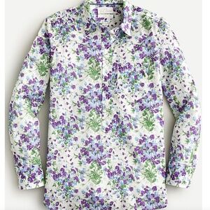 J.Crew Classic-fit popover in Liberty® Sweet Pea Bouquet - Size 2